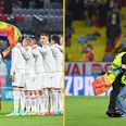 Fan invades pitch with rainbow flag before Germany vs Hungary