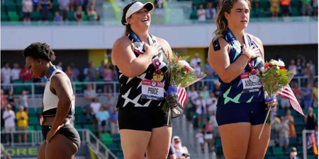 Activist athlete Gwen Berry turns back on US flag during national anthem