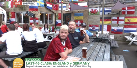 England fans in the pub since 7am ahead of tonight’s fixture with Germany