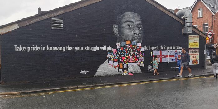 Rashford mural covered with messages of support