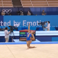 Costa Rican gymnast ends Olympics floor routine by taking the knee