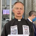 Vicar sews his own mouth shut in protest of Rupert Murdoch
