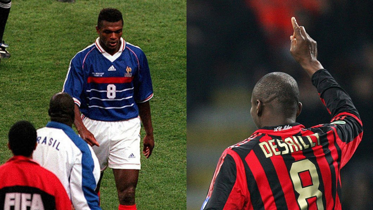 Defender Desailly wore the eight for both France and AC Milan