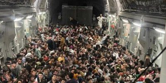 Afghans aboard plane