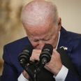 Biden puts head on his hands during tense exchange with Fox reporter