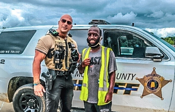 Police officer goes viral for uncanny resemblance to Dwayne Johnson