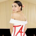 AOC makes statement with bold gown at Met Gala