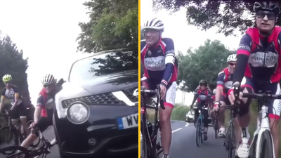 Driver punches cyclist after getting enraged at his riding group