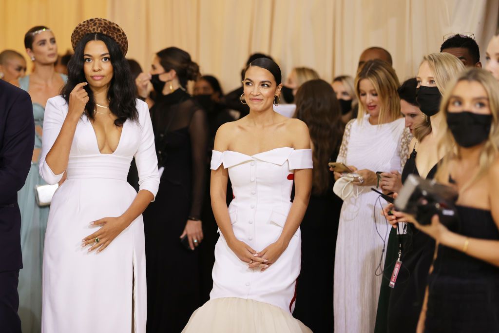 Aurora James and AOC at the Met Gala