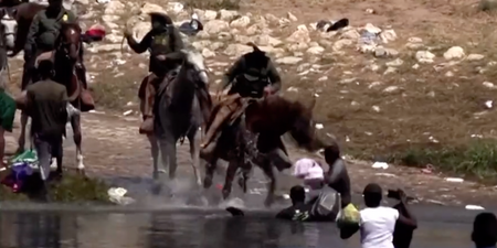US Border Patrol use horse reins as whips to lash Haitian immigrants