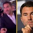 Eddie Hearn involved in heated exchange with fan at Joshua vs Usyk fight