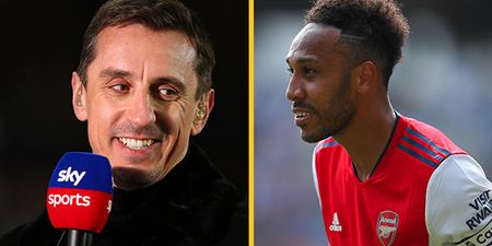 Gary Neville changes opinion on “lost” Aubameyang after North London Derby