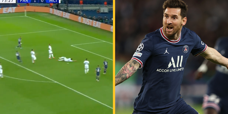 Lionel Messi scores his first PSG goal in spectacular style