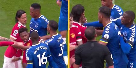 Everton midfielder Doucoure “throws punch” at Man Utd’s Fred