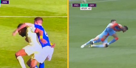 Arsenal fans left fuming by refereeing inconsistency after Evans and Laporte tackles