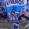Gremio fans invade pitch and try to break VAR monitor after home defeat