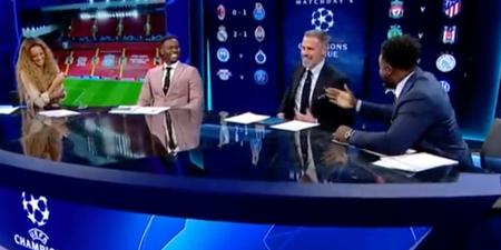 Jamie Carragher caught Googling who co-pundit was by Micah Richards