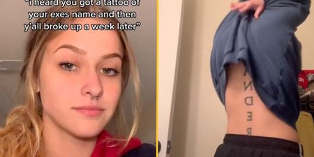 TikToker gets huge back tattoo with boyfriend week before they break up