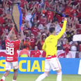 Internacional players lift fake coffins after beating rivals Gremio in derby match