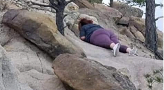 Woman 'falls down mountain' and leaves hilarious review about her