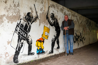 Terminally-ill dad who mooned speed camera honoured with ‘new Banksy’