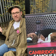 Will Young chains himself to fence of puppy breeding facility to protest animal testing