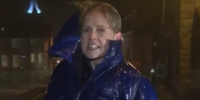 BBC reporter in Storm Arwen