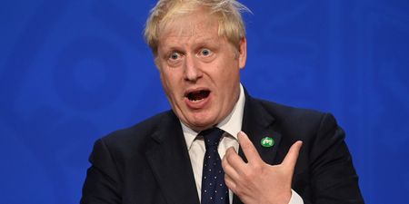 Christmas Party: Boris Johnson pictured hosting Christmas Quiz last year