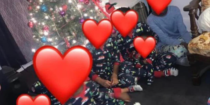 Grandma gets matching Christmas PJs for grandkids except one