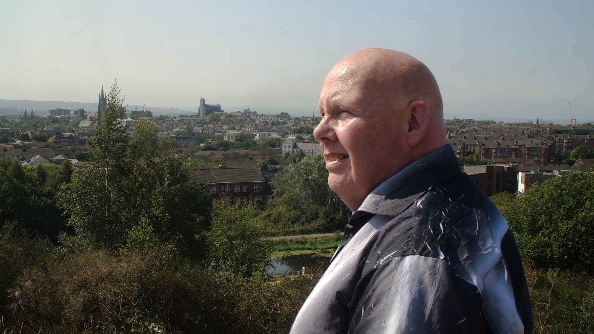 Brian Scott looks out across Glasgow from Possilpark