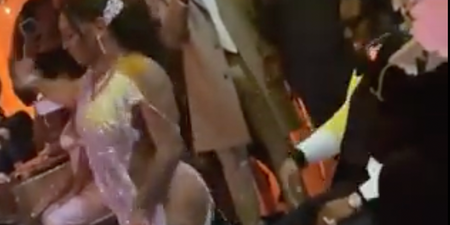 Twerking bride giving groom lap dance in thong has broken the internet