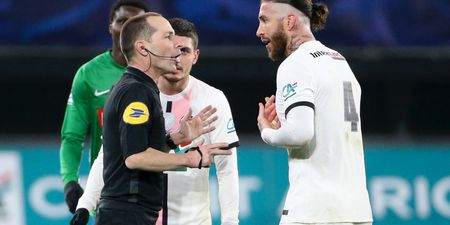Sergio Ramos picks up 27th red card of his career in third game for PSG