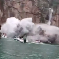 At least seven dead as video shows the moment canyon collapses