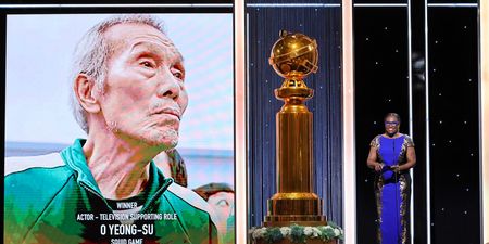 Squid Game star O Yeong-su wins first Golden Globe aged 77