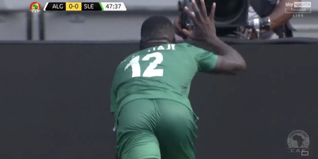 Sierra Leone player realised he’s offside midway through hilarious celebration