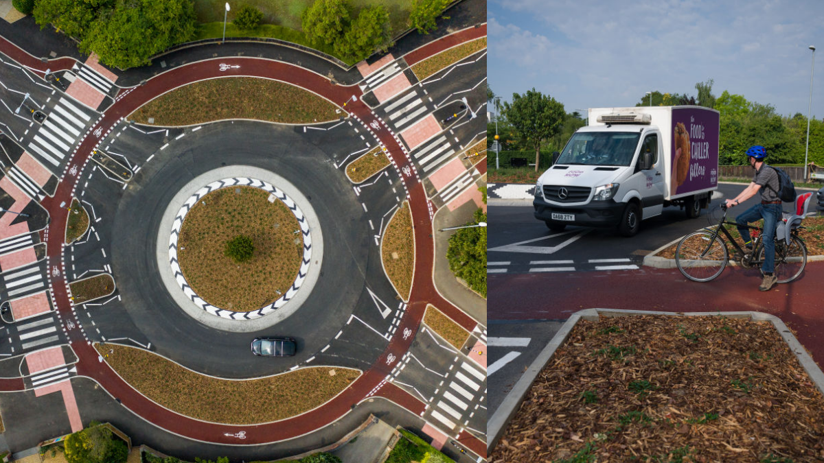 Dutch style roundabouts