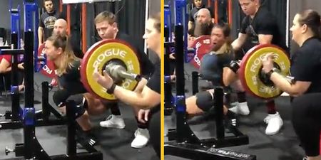 Powerlifter horrifically snaps her arm during 167kg squat