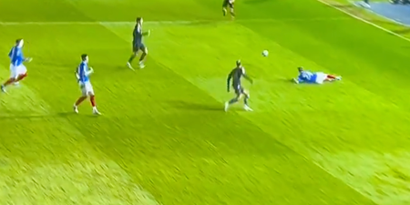 Portsmouth player pulls out the coolest cushion header in history