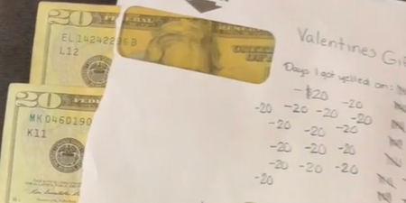 Man takes off $1 from fiancee’s Valentine’s Day gift every time she shouts at him