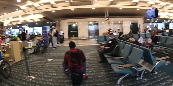 Motorised suitcase police chase in Florida airport