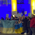 Oleksandr Zinchenko attends protest against Russian invasion of Ukraine in Manchester