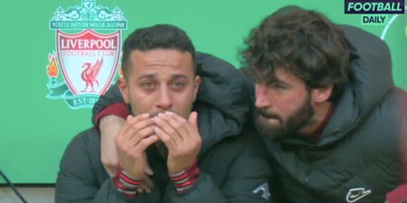 Thiago in tears after getting injured before Carabao Cup final