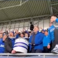 Dinamo Moscow fans show support for Ukrainian coach Andriy Voronin
