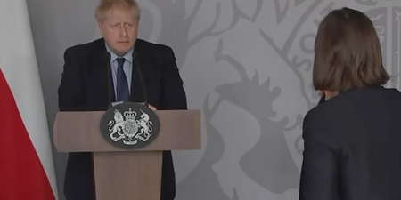 Heartbreaking moment Ukrainian journalist breaks down in tears taking Boris Johnson to task