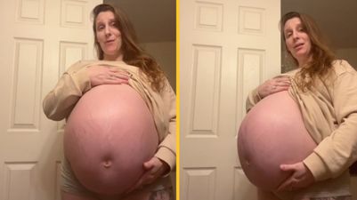 Woman shocks internet with her huge baby bump – and she’s only expecting one child