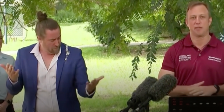 Sign language interpreter swears after owl poops on his face mid-news conference