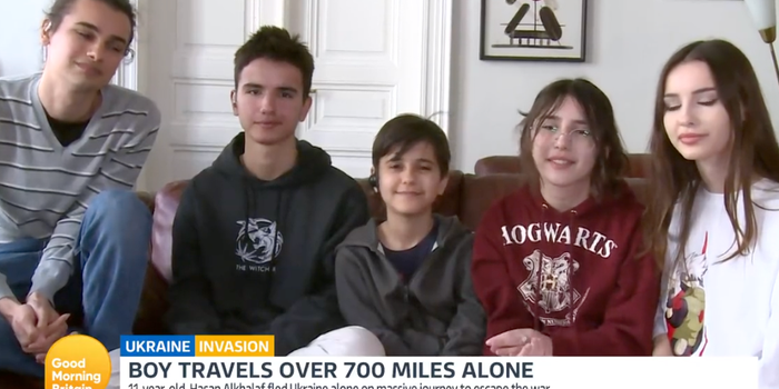 11-year-old boy reunited with family after fleeing Ukraine