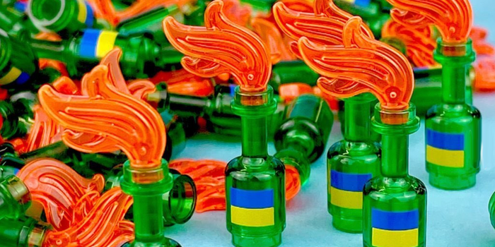 LEGO Molotov cocktails and Zelensky figurines