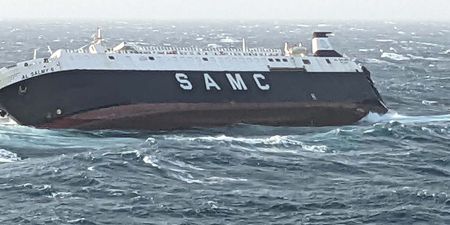 Cargo ship with 30 crew members sinks 30 miles off coast of Iran
