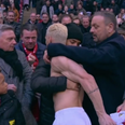 Ajax fan sneakily steals Antony’s shirt in front of group of children
